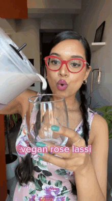 Vegan Rose Lassi Priyanka Naik GIF - Vegan Rose Lassi Priyanka Naik Chef Priyanka GIFs