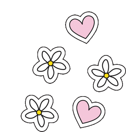 Heart Flower Colorful Sticker - Heart Flower Colorful Sticker Stickers