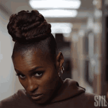 stare issa rae saturday night live evil look serious face