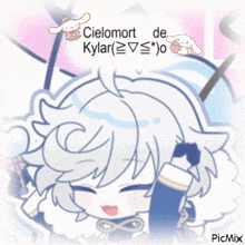 a drawing of a girl with the name cielomort de kylar on it