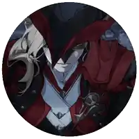 a drawing of a person with a red cape