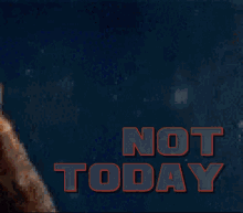 What Do We Say To The God Of Death Not Today GIF - What Do We Say To The God Of Death Not Today Arya Stark GIFs