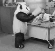 Angry Panda Work GIF