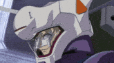 a cartoon character wearing a white helmet with the letter i on it