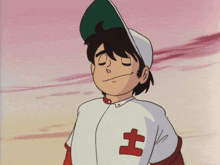 a boy wearing a baseball uniform with the letter h on it