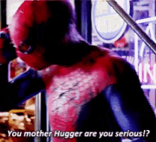 You Serious Amazing Spidermann GIF - You Serious Amazing Spidermann Hugger GIFs