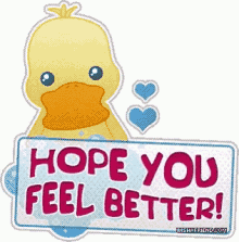 Duck Hope You Feel Better GIF - Duck Hope You Feel Better Heart GIFs