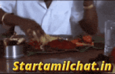 a picture of a person preparing food with the words startamilchat.in