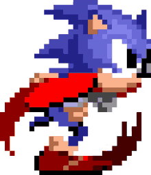 sonic running run fast gotta go fast pixel art