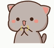 Clap Clap Cute Cat GIF - Clap Clap Cute Cat Mochi GIFs