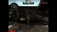 a screen shot of a video game with the name roby hvh on the bottom