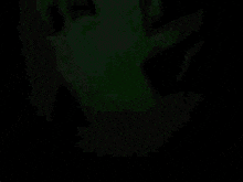 a blurry picture of a person 's face with a green border