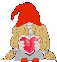 Valentines Day Gnome Sticker - Valentines Day Gnome Heart Stickers