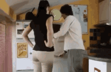 Man And Woman And Refrigerator Refrigerator GIF - Man And Woman And Refrigerator Refrigerator GIFs