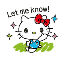 Hello Kitty Let Me Know GIF - Hello Kitty Let Me Know Cartoon GIFs