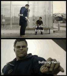 Short Friend Bully GIF