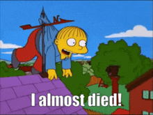 Ralph Wiggum The Simpsons GIF - Ralph Wiggum The Simpsons I Almost Died GIFs