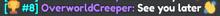 a blurred image of the words overworld creeper
