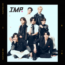 a group of young men are posing for a photo with the word imp on the top