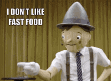 I Dont Like Fast Food Pinocchio GIF - I Dont Like Fast Food Pinocchio White Lies GIFs