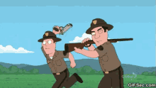 Police Accuracy - Family Guy GIF - Family Guy Police Shotgun GIFs