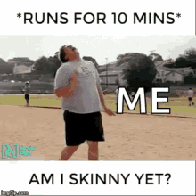 work out running fat guy