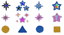 Stars Collage Glitter GIF