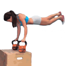 fitness strong kettlebell push up exercise