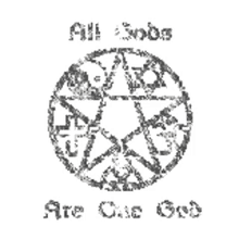 all gods are one god religion sparkle symbols shine