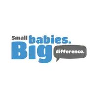 a logo for small babies big difference with a speech bubble