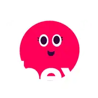 a cartoon illustration of a pink octopus with a face