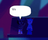 two cartoon characters are standing next to each other with a speech bubble saying well h