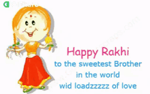 Happy Rakhi To The Sweetest Brother In The World Gifkaro GIF - Happy Rakhi To The Sweetest Brother In The World Gifkaro Happy Raksha Bandhan Brother GIFs