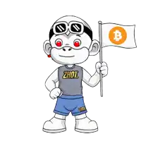 a cartoon character is wearing a shirt that says ' zhot ' on it