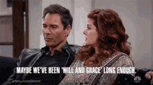Maybe Weve Been Will And Grace Long Enough Grace Adler GIF - Maybe Weve Been Will And Grace Long Enough Grace Adler Debra Messing GIFs