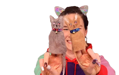 Look Finger Puppets Sticker - Look Finger Puppets Cats Stickers