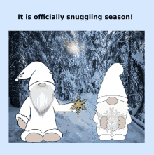 Animated Snow Gnomes Winter GIF