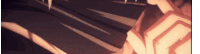 a close up of a person 's arm in a cartoon with a dark background .