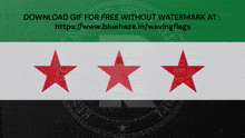 three red stars on a green and white background with the words download gif for free without watermark at