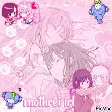 a picture of two anime girls with the words mothrei irl on the bottom right