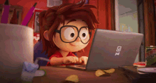 Using Laptop Katie Mithcell GIF - Using Laptop Katie Mithcell The Mitchells Vs The Machines GIFs