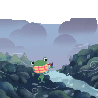 Windy Froggy Sticker - Windy Froggy Pixel Stickers
