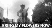 bring my flowers now horse ride cowgirl