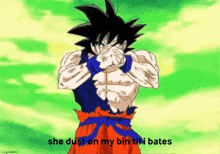 a picture of a cartoon character with the words she dust on my bin tili bates