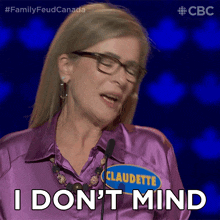 I Don'T Mind Claudette GIF - I Don'T Mind Claudette Family Feud Canada GIFs
