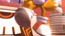 a close up of a cartoon character 's feet and legs