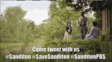 sanditon hashtags tweet come with us