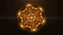 a dark background with a glowing circular pattern