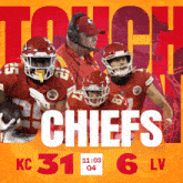 a poster for a football game between the chiefs and the raiders