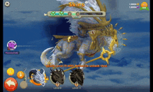 a screenshot of a game called divinus shows a dragon with wings